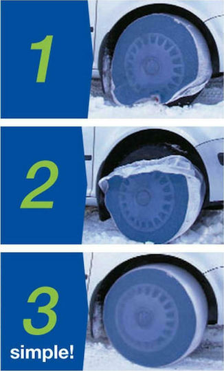 SnowGecko M Anti-slip Snow Socks Medium Passenger Car 2pcs