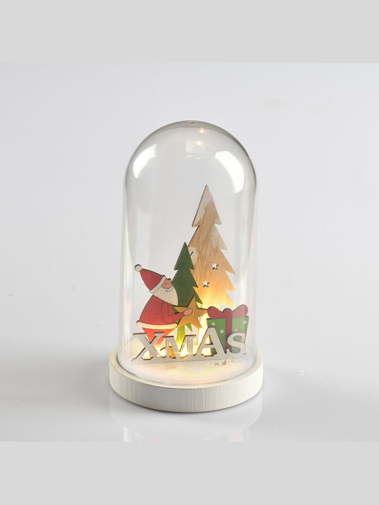 Christmas Illuminated Decorative Jar with Santa Claus 19x11x19cm LED Plastic 11X19cm