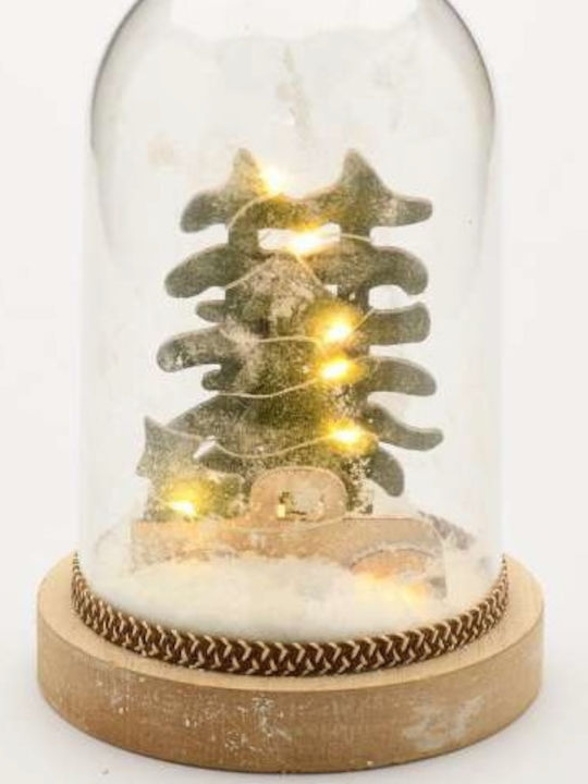 Christmas Illuminated Decorative Jar 12x12x18cm Plastic with Car 12x18cm