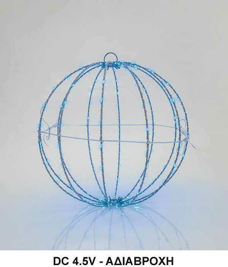 Eurolamp Illuminated Christmas Metal Figure Ball Blue Length 48cm 2pcs