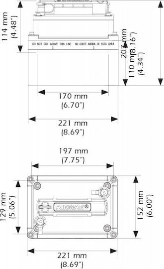 Airmar Xsonic Airmar TM260 Senzor pentru sonar de barcă 1000W 9pin
