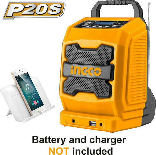 Ingco CJRLI2001 Cu baterie cu Bluetooth și USB Portocaliu