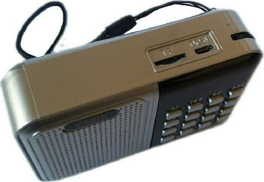 CMiK MK-140 Ραδιοφωνάκι Επαναφορτιζόμενο με USB Ασημί