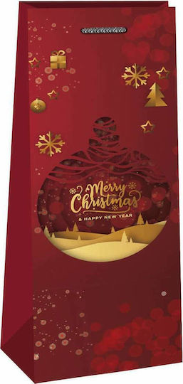 XMASfest Хартияна Коледна Калъф за Бутилка 11x8x35.5см (Различни Дизайни)