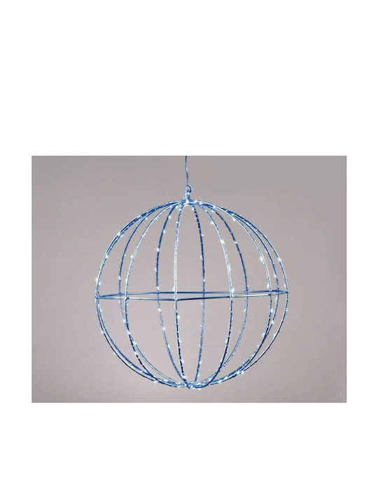 Aca Illuminated Christmas Metal Figure Ball Blue 40x40x40cm