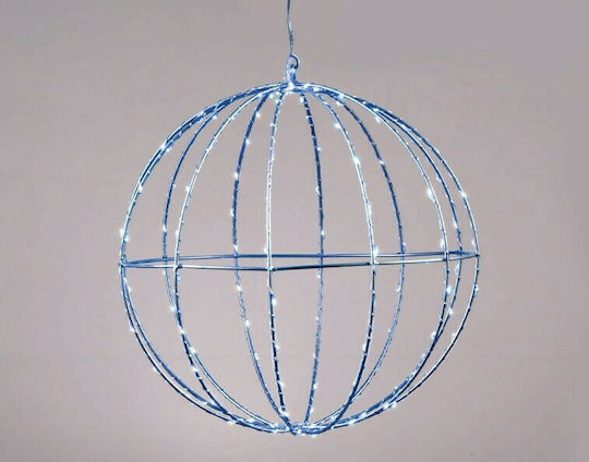 Aca Illuminated Christmas Metal Figure Ball Blue 40x40x40cm