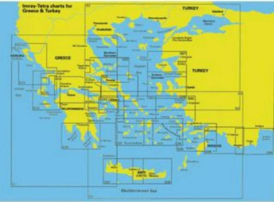 Imray G35 Boat Map Dodecanese and Turkish Coasts Nautical Chart