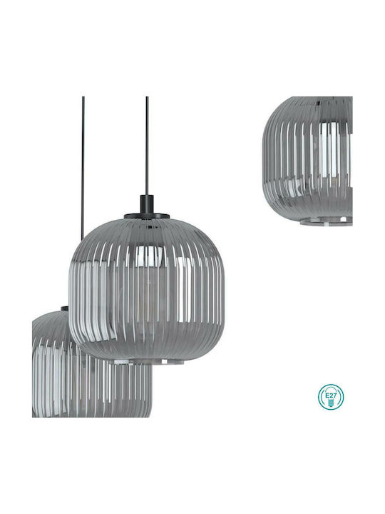 Eglo Mantunalle 1 Hängelampe Transparent mit Fassung E27 62cm.