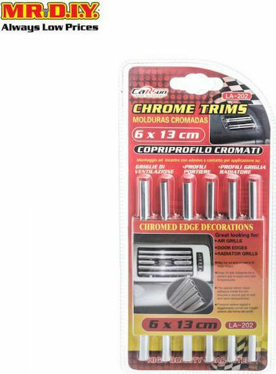 Carsun Car Stickers 13cm in Silver Color 6pcs