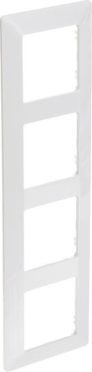 Legrand Niloe Switch Frame 4 Positions Vertical Installation in White Color 665004
