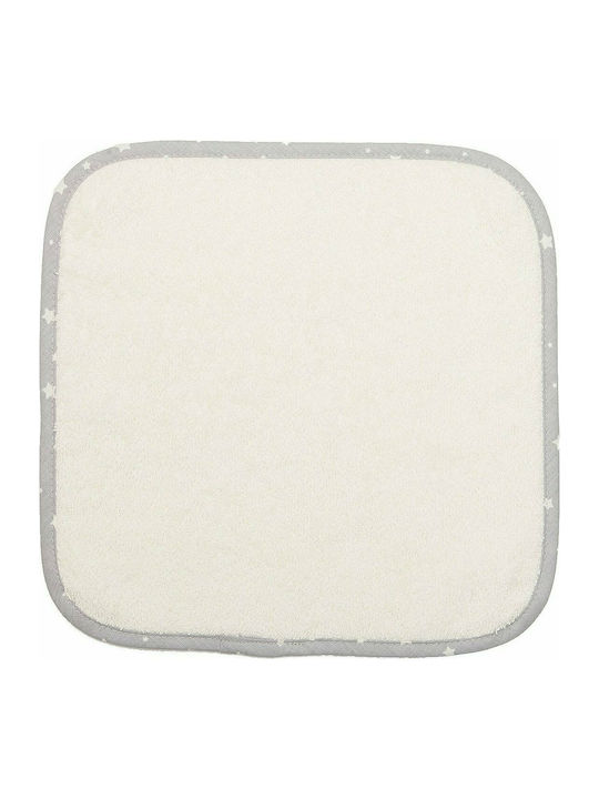 Dimcol Baby Bath Λαβέτα Ώμου από Μουσελίνα White Beige 30x30cm