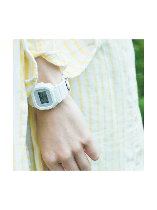 Casio Baby-G Digital Uhr mit Weiß Kautschukarmband