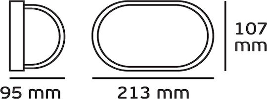 VK Lighting Wandmontierte Außen-Schildkrötenleuchte E27 IP44 21.3x9.5εκ.