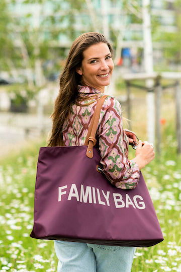 Childhome Shoulder/Hand Diaper Bag Family Red 55x18x40cm.