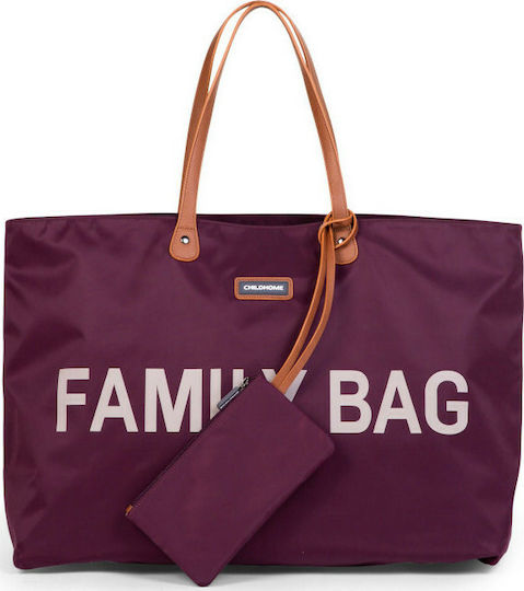 Childhome Shoulder/Hand Diaper Bag Family Red 55x18x40cm.