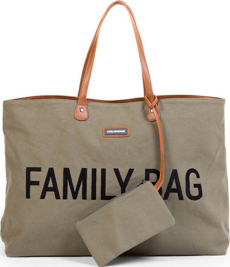 Childhome Shoulder/Hand Diaper Bag Family Khaki 55x18x40cm.