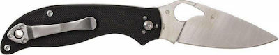 Spyderco Raven 2 G-10P Pocket Knife Black with Blade made of Stainless Steel in Sheath