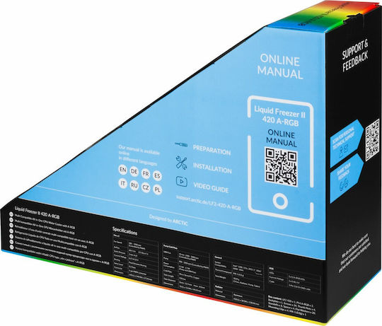 Arctic Liquid Freezer II 420 A-RGB Υδρόψυξη AIO CPU με 3 Ανεμιστήρες 140mm