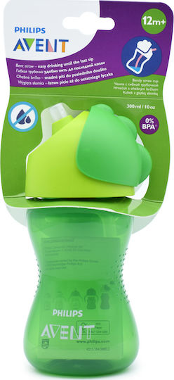 Philips Baby Cup Bendy made of Plastic Green 300ml for 12m+m+