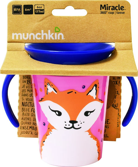 Munchkin Baby Cup Miracle 360° Wildlove Sippy Cup made of Plastic Blue 177ml for 6m+m+