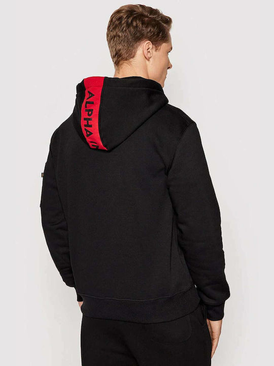 Alpha Industries Red Stripe Black with Hood