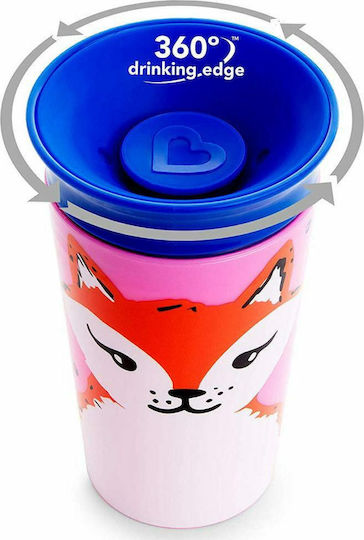 Munchkin Baby Cup Miracle 360° Wildlove Sippy Cup made of Plastic Blue 266ml for 12m+m+