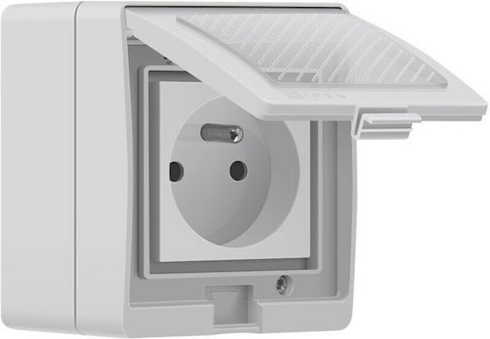 Sonoff S55TPF-DE Μονή Εξωτερική Πρίζα Ρεύματος Wi-Fi Στεγανή με Καπάκι Γκρι