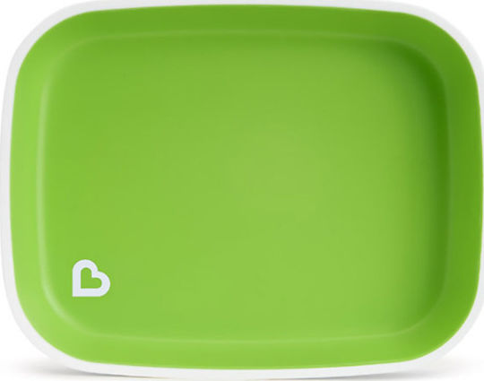 Munchkin Plastic Toddler Plate Splash 2pcs Πράσινο/Μπλε