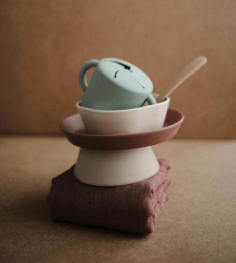 Mushie Baby Food Bowl Silicone Bowl made of Silicone Green