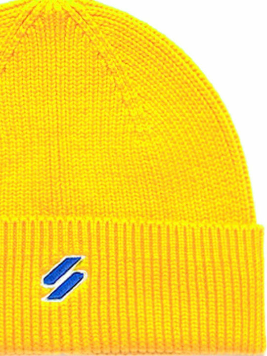 Code Beanie Unisex Beanie mit Rippstrick in Gelb Farbe