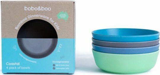 Bobo & boo Bamboo Bowl Set Coastal 4τμχ