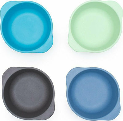 Bobo & boo Bol pentru Copii Snack Bamboo Bowls din Bambus Multicolor 4buc