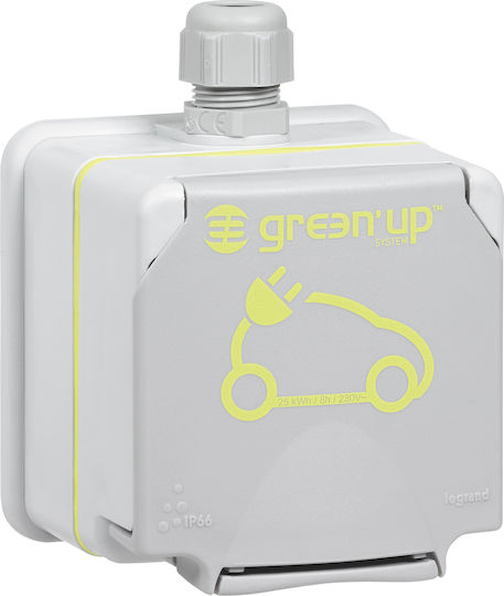 Legrand Green'up Access Priză Electrică Externă Simplă Rezistentă La Apă Cu Capac Gri
