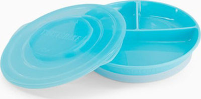 Twistshake Baby Food Plate Divided Plate made of Plastic Blue