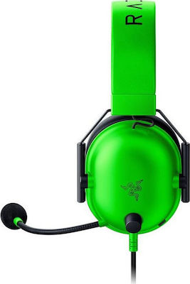 Razer BlackShark V2 X Over Ear Gaming Headset με σύνδεση 3.5mm Πράσινο