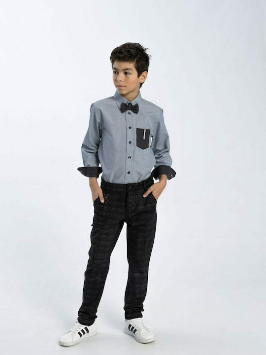 Funky Kinder Hemd Langarm Gray