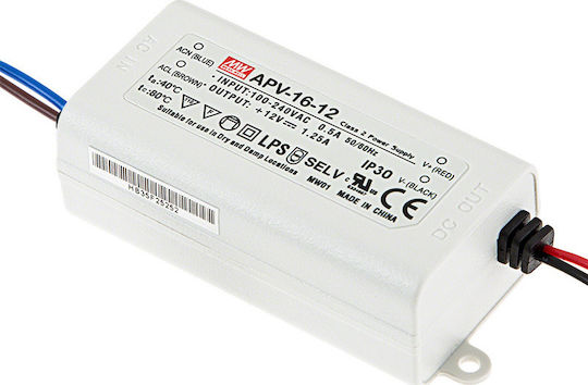 Mean Well LED Захранване IP42 Мощност 15W с Изходно Напрежение 12V 2 Бр
