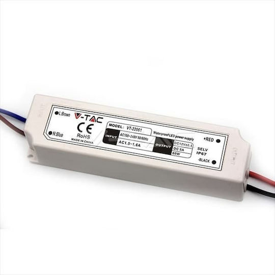 V-TAC Dimmbares LED-Netzteil Wasserdicht IP67 Leistung 100W mit Ausgangsspannung 12V