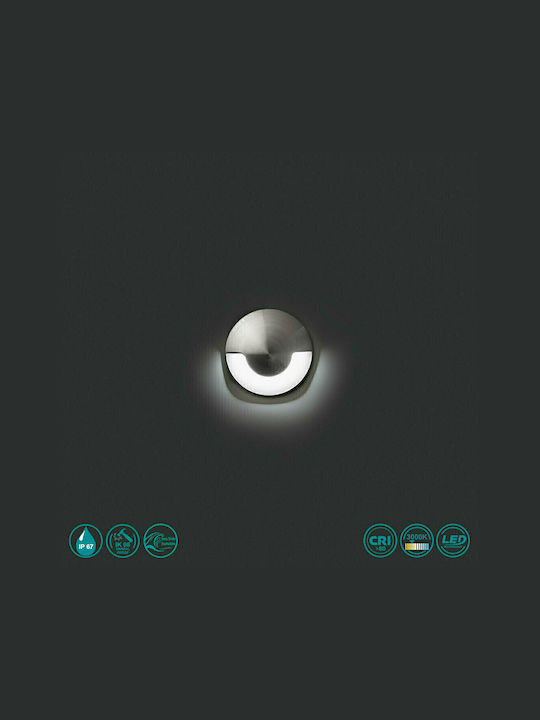Faro Barcelona Kane Wall-Mounted Outdoor Spot Light LED IP67 3W with Warm White Light 4.5x9εκ.