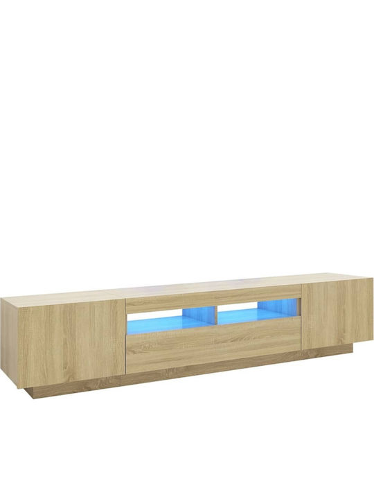 TV-Möbel Hölzernes mit LED-Beleuchtung Sonoma L200xB35xH40cm