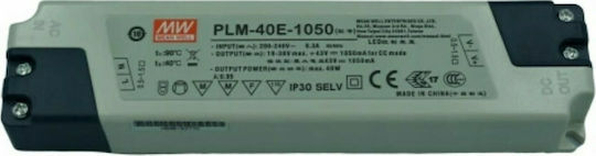 Mean Well Τροφοδοτικό LED IP30 Ισχύος 40W με Τάση Εξόδου 38V 2τμχ