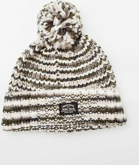 Space Dye Pom Pom Beanie Γυναικείος Σκούφος Πλεκτός Grey Space Dye