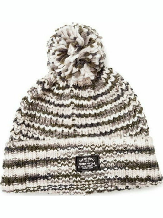 Space Dye Pom Pom Beanie Γυναικείος Σκούφος Πλεκτός Grey Space Dye