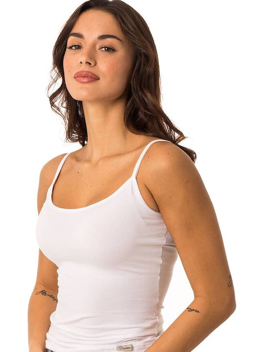 Women's T-Shirt with Spaghetti Strap White