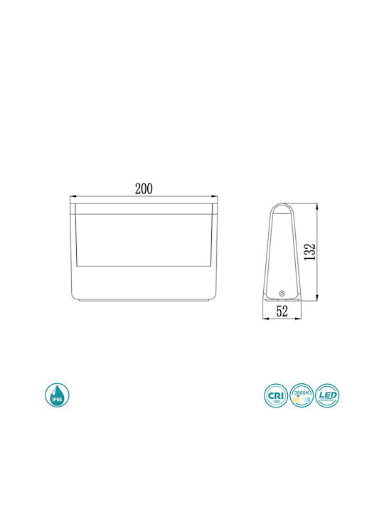 Sun Light Επιτοίχια Εξωτερική Πλαφονιέρα LED IP65 13W 20x5.2εκ.