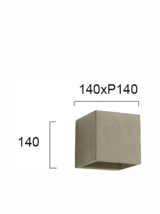 Viokef Samos Wandmontierte Außen-Deckenleuchte LED IP65 12W mit Warmweiß Licht Doppelstrahl 14x14x14εκ.