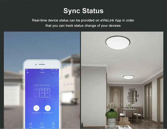 Sonoff Recessed Touch Wall Switch Wi-Fi Lighting One-Way with Frame Black