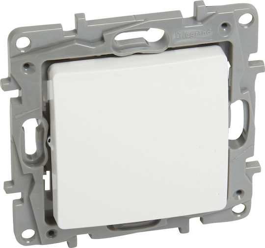 Legrand Niloe Recessed Wall Switch Lighting One-Way without Frame White