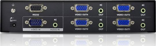 Aten VS0104 KVM & Data Switch με Audio / RS-232 / VGA