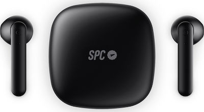 SPC Zion Go Earbud Bluetooth Handsfree Ακουστικά με Αντοχή στον Ιδρώτα και Θήκη Φόρτισης Μαύρα